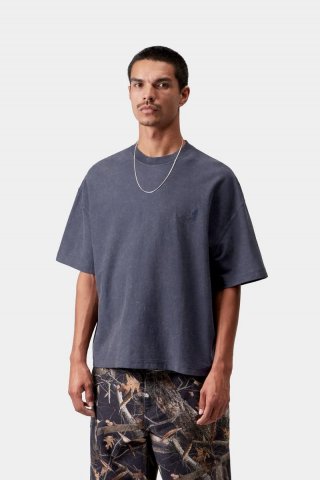 Carhartt S/S Lambert T-Shirt - Dunkles Marineblau, Mondwaschung Carhartt S/S Lambert T-Shirt - Dunkles Marineblau, Mondwaschung