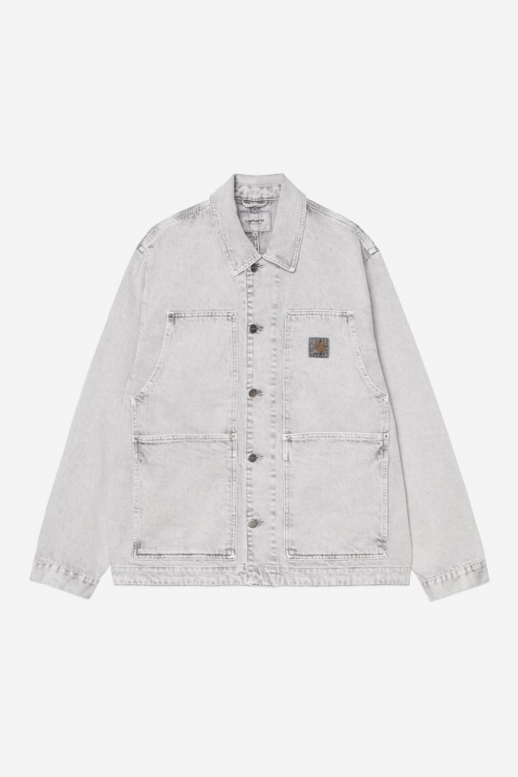 Carhartt OG Double Front Jacket - Schwarz, Kreidewaschung Carhartt OG Double Front Jacket - Schwarz, Kreidewaschung