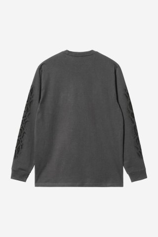 Carhartt L/S Camo Snake T-Shirt - Schwarz, stückgefärbt Carhartt L/S Camo Snake T-Shirt - Schwarz, stückgefärbt