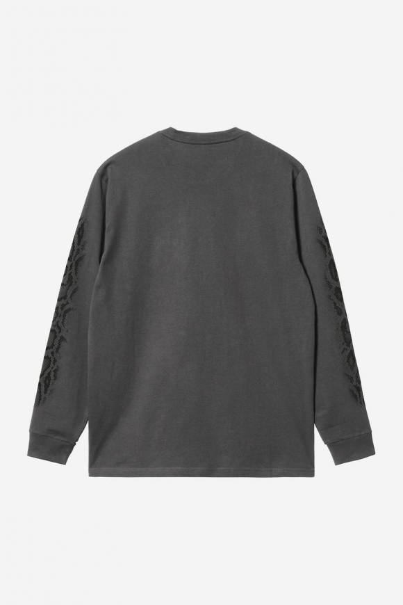 Carhartt L/S Camo Snake T-Shirt - Schwarz, stückgefärbt Carhartt L/S Camo Snake T-Shirt - Schwarz, stückgefärbt