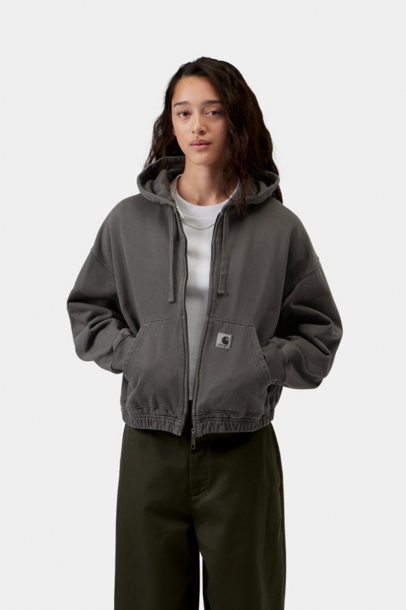 Carhartt Hooded Hoggard Jacket - Schwarz, stückgefärbt