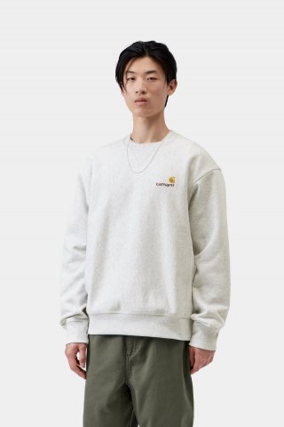 Carhartt American Script Sweatshirt - Ash Heather Carhartt American Script Sweatshirt - Ash Heather