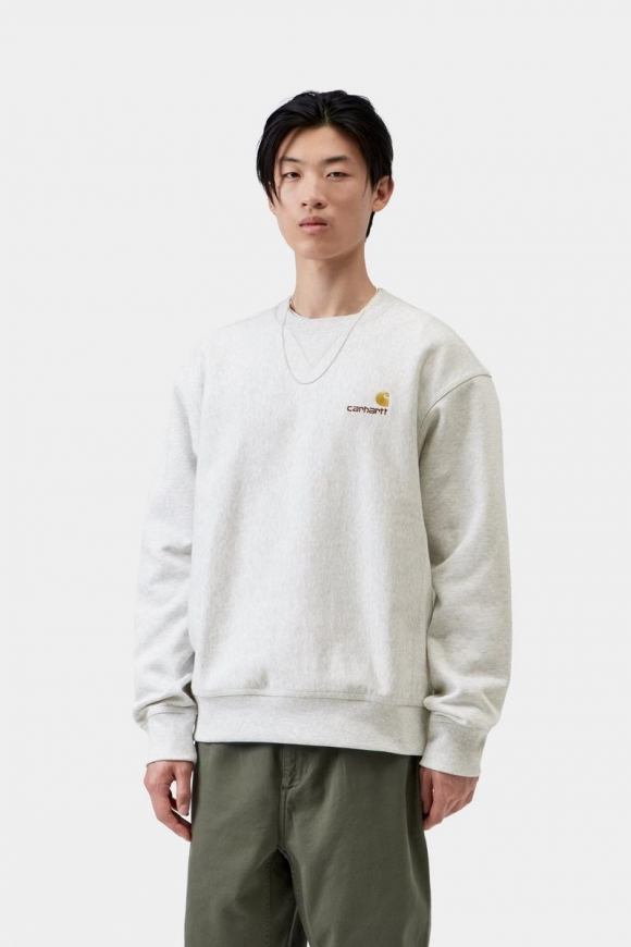 Carhartt American Script Sweatshirt - Ash Heather Carhartt American Script Sweatshirt - Ash Heather