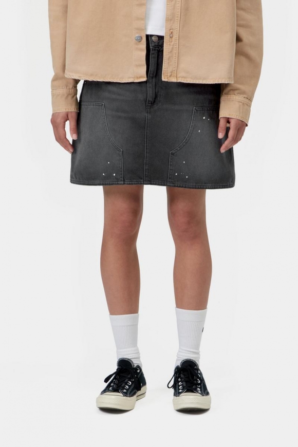 Carhartt Maeve Double Knee Skirt - Schwarz, Destroy Wash, Splatter Carhartt Maeve Double Knee Skirt - Schwarz, Destroy Wash, Splatter