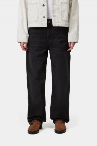 Carhartt Pierce Pant Straight - Schwarzes, steinernes Canvas Carhartt Pierce Pant Straight - Schwarzes, steinernes Canvas