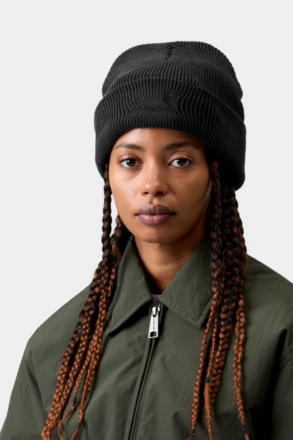 Carhartt Lambert Beanie - Schwarz, Mondwaschung Carhartt Lambert Beanie - Schwarz, Mondwaschung