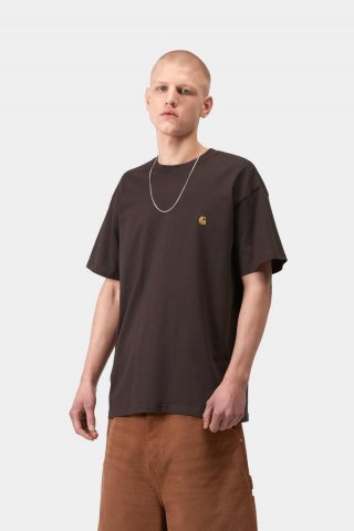 Carhartt S/S Chase T-Shirt - Schiefer / Gold Carhartt S/S Chase T-Shirt - Schiefer / Gold