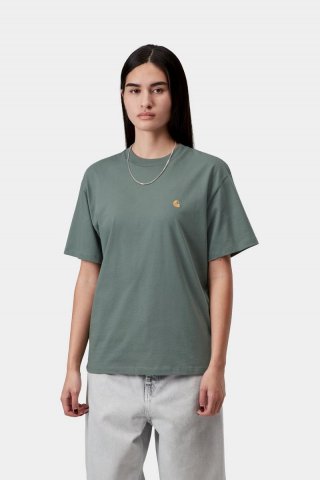 Carhartt S/S Chase T-Shirt - Samtgrün / Gold Carhartt S/S Chase T-Shirt - Samtgrün / Gold