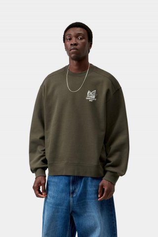 Carhartt Hourglass Sweat - Zypresse, Stonewashed Carhartt Hourglass Sweat - Zypresse, Stonewashed