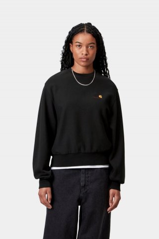Carhartt American Script Sweatshirt - Schwarz