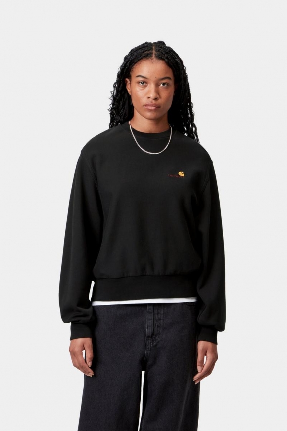Carhartt American Script Sweatshirt - Schwarz Carhartt American Script Sweatshirt - Schwarz