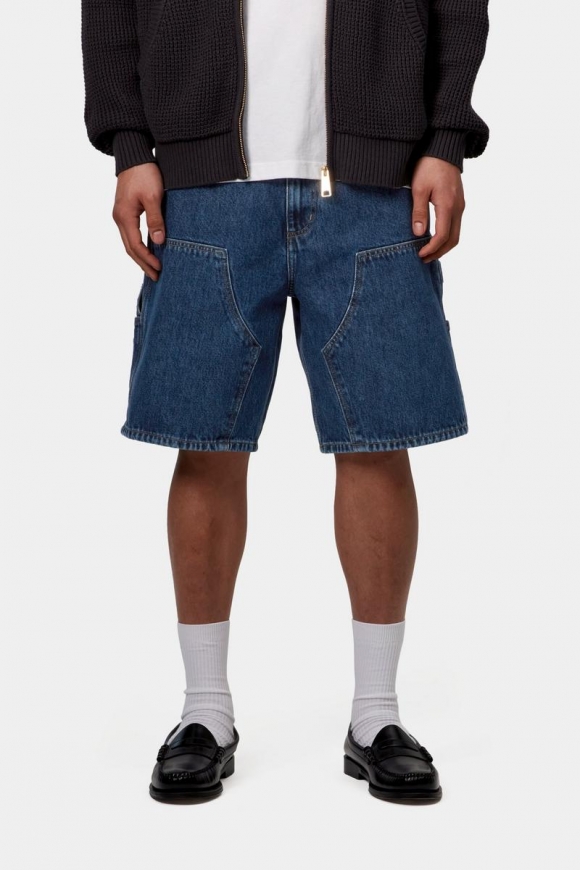 Carhartt Double Knee Short - Blau, Stonewashed Carhartt Double Knee Short - Blau, Stonewashed