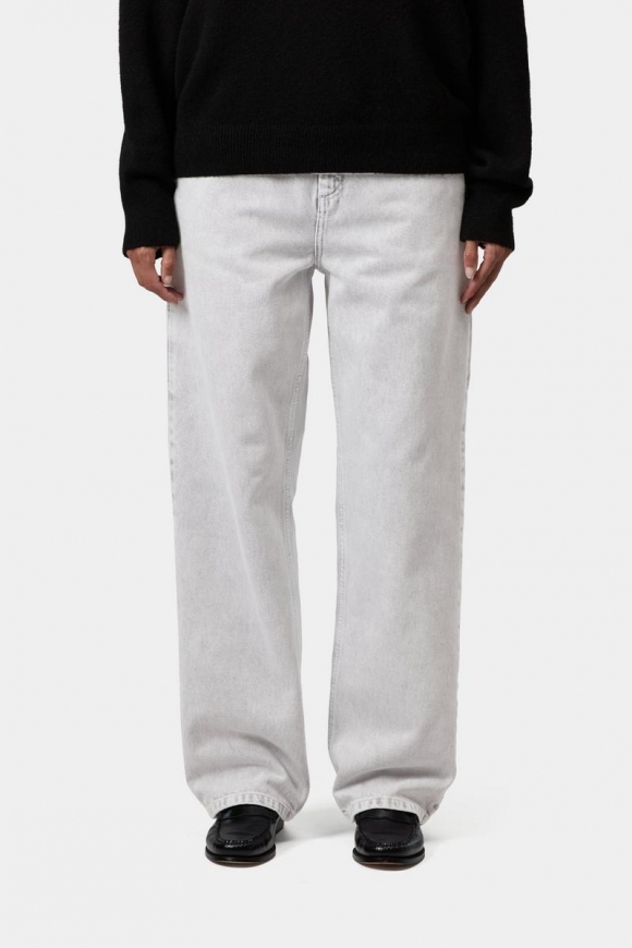 Carhartt Pierce Pant Straight - Schwarz, Kreidewaschung Carhartt Pierce Pant Straight - Schwarz, Kreidewaschung