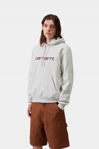 Carhartt Hooded Sweatshirt - Ash Heather / Cozy Purple Carhartt Hooded Sweatshirt - Ash Heather / Cozy Purple