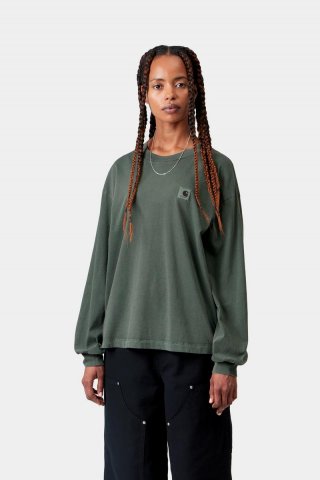 Carhartt L/S Nelson T-Shirt - Dunkler Skarabäus, stückgefärbt