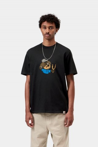 Carhartt S/S Slingshot T-Shirt - Schwarz, starke Enzymwäsche