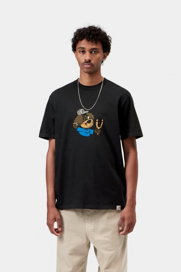 Carhartt S/S Slingshot T-Shirt - Schwarz, starke Enzymwäsche Carhartt S/S Slingshot T-Shirt - Schwarz, starke Enzymwäsche