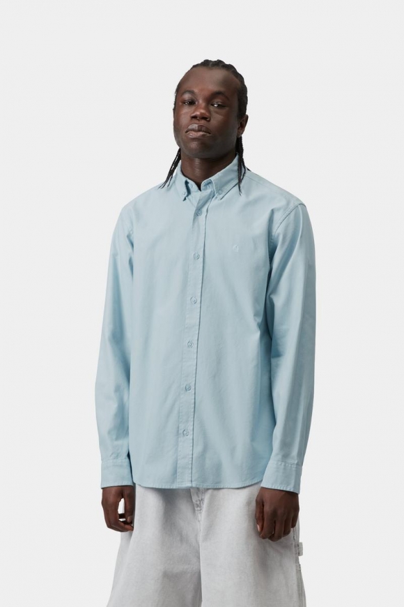 Carhartt L/S Bolton Shirt - Ikaria, Stückgefärbt Carhartt L/S Bolton Shirt - Ikaria, Stückgefärbt