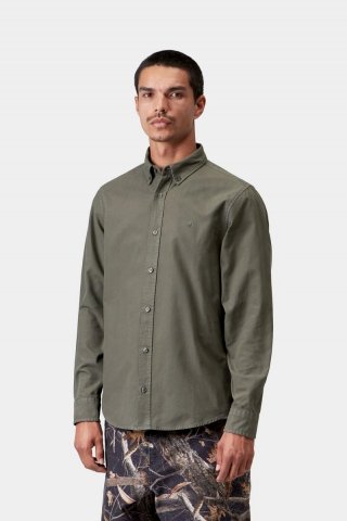 Carhartt L/S Bolton Shirt - Schungit, stückgefärbt Carhartt L/S Bolton Shirt - Schungit, stückgefärbt
