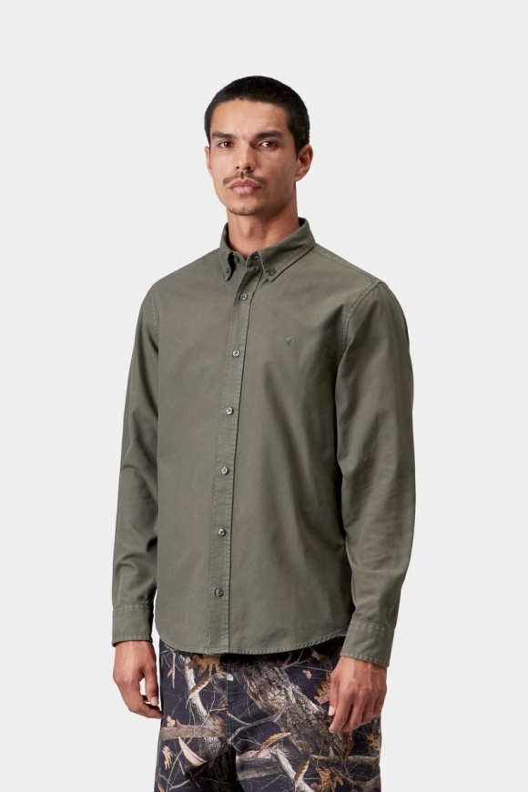 Carhartt L/S Bolton Shirt - Schungit, stückgefärbt Carhartt L/S Bolton Shirt - Schungit, stückgefärbt