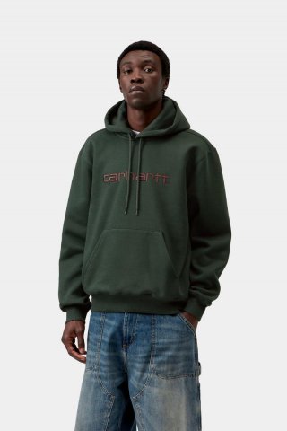 Carhartt Hooded Sweatshirt - Dunkler Skarabäus / Palisander