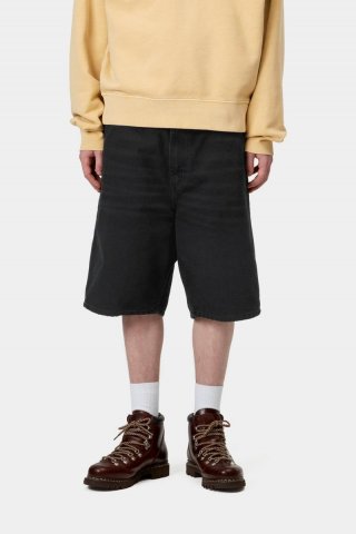 Carhartt Single Knee Short - Schwarzes, steinernes Canvas Carhartt Single Knee Short - Schwarzes, steinernes Canvas