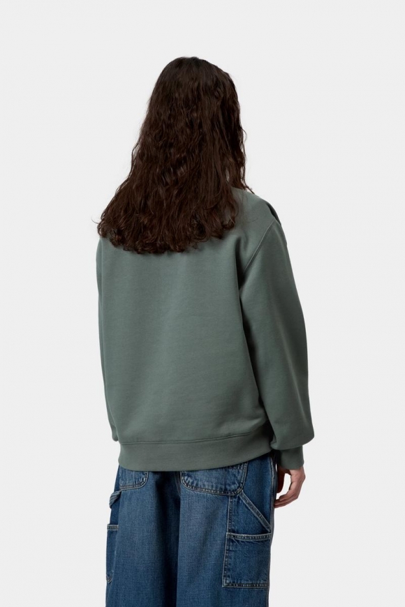 Carhartt Sweatshirt - Samtgrün / Sanftes Orange Carhartt Sweatshirt - Samtgrün / Sanftes Orange