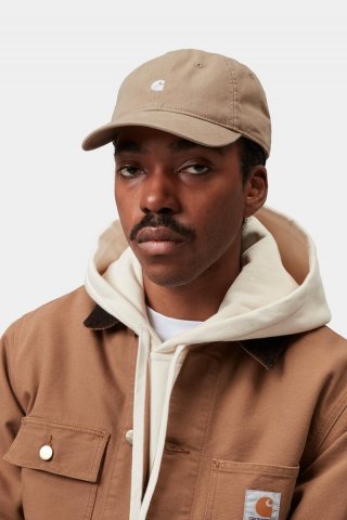Carhartt Madison Logo Cap - Leder / Weiß Carhartt Madison Logo Cap - Leder / Weiß