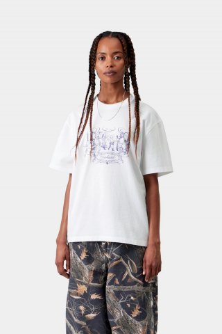 Carhartt S/S Chez WIP T-Shirt - Weiß, Stonewashed Carhartt S/S Chez WIP T-Shirt - Weiß, Stonewashed