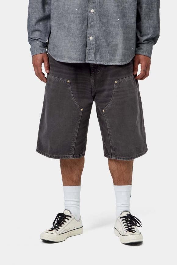 Carhartt OG Double Knee Short - Schwarz, Destroy-Waschung Carhartt OG Double Knee Short - Schwarz, Destroy-Waschung
