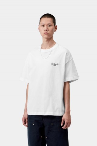 Carhartt S/S Signature Script T-Shirt - Weiß / Schwarz Carhartt S/S Signature Script T-Shirt - Weiß / Schwarz