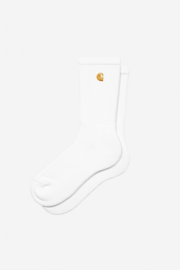 Carhartt Chase Socks - Weiß / Gold Carhartt Chase Socks - Weiß / Gold