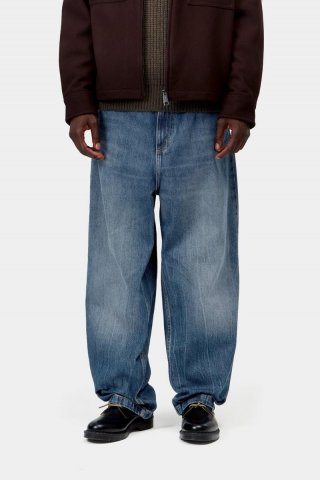 Carhartt Brandon Pant - Blau, Marmor in Used-Waschung Carhartt Brandon Pant - Blau, Marmor in Used-Waschung