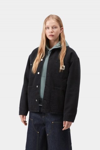Carhartt OG Michigan Coat - Schwarz / Schwarz, Grind-Waschung Carhartt OG Michigan Coat - Schwarz / Schwarz, Grind-Waschung