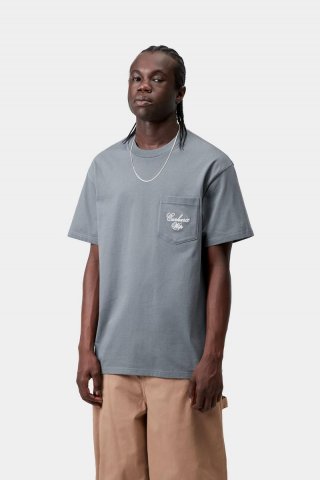 Carhartt S/S Longhand Pocket T-Shirt - Gemütliches Blau/Weiß Carhartt S/S Longhand Pocket T-Shirt - Gemütliches Blau/Weiß