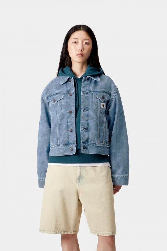 Carhartt Duck Orell Jacket - Camo Duck, Blau, gebleicht Carhartt Duck Orell Jacket - Camo Duck, Blau, gebleicht