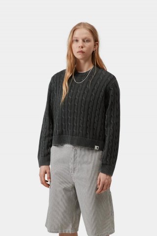 Carhartt Carter Sweater - Schwarz, stückgefärbt Carhartt Carter Sweater - Schwarz, stückgefärbt