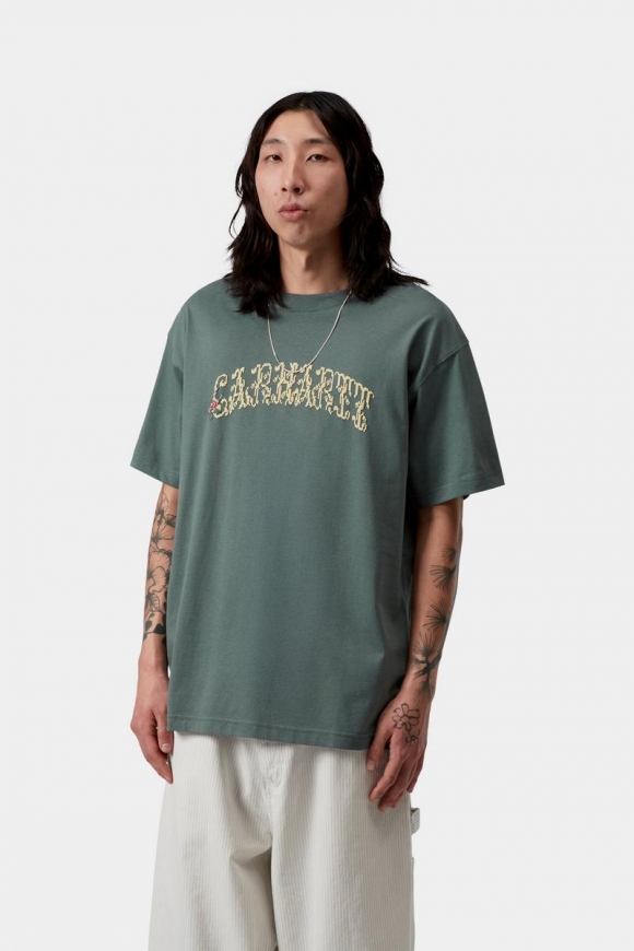 Carhartt S/S Monogram T-Shirt - Samtgrün Carhartt S/S Monogram T-Shirt - Samtgrün