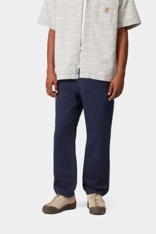 Carhartt Flint Pant - Dunkles Marineblau, stückgefärbt Carhartt Flint Pant - Dunkles Marineblau, stückgefärbt