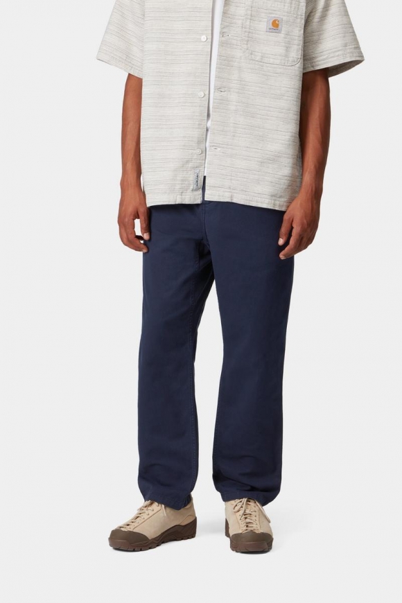 Carhartt Flint Pant - Dunkles Marineblau, stückgefärbt Carhartt Flint Pant - Dunkles Marineblau, stückgefärbt
