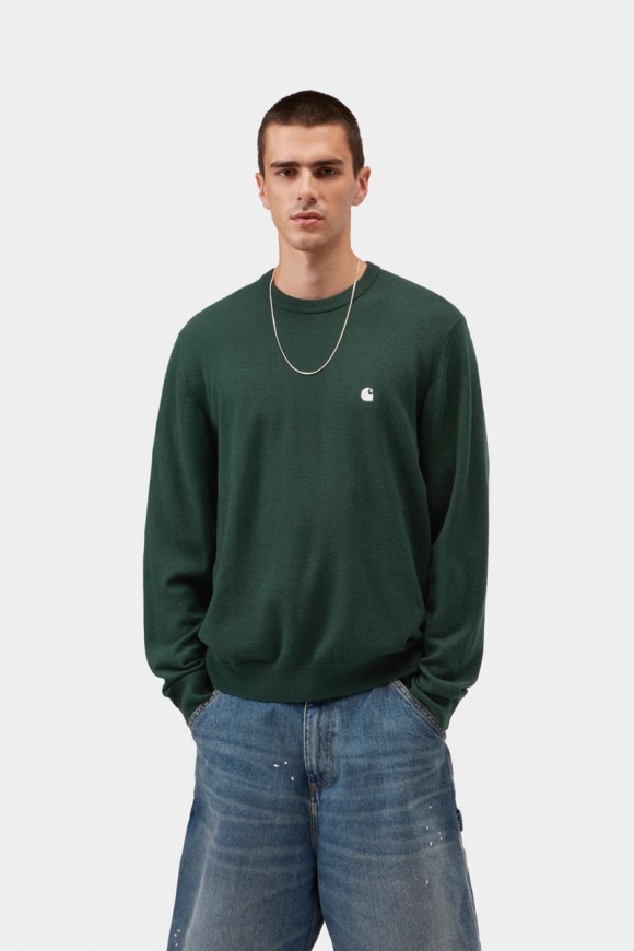 Carhartt Madison Sweater - Dunkler Skarabäus / Wachs