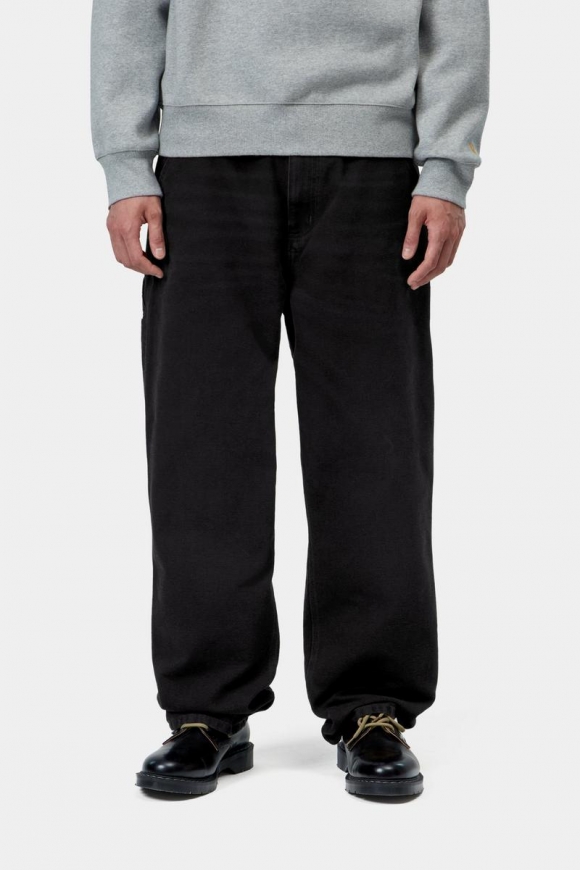 Carhartt Single Knee Pant - Schwarzes, steinernes Canvas Carhartt Single Knee Pant - Schwarzes, steinernes Canvas