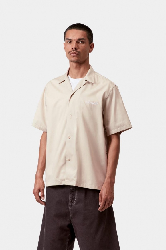 Carhartt S/S Delray Shirt - Stein / Weiß Carhartt S/S Delray Shirt - Stein / Weiß