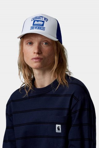 Carhartt 1989 Winners Trucker Cap - Weiß / Lapis