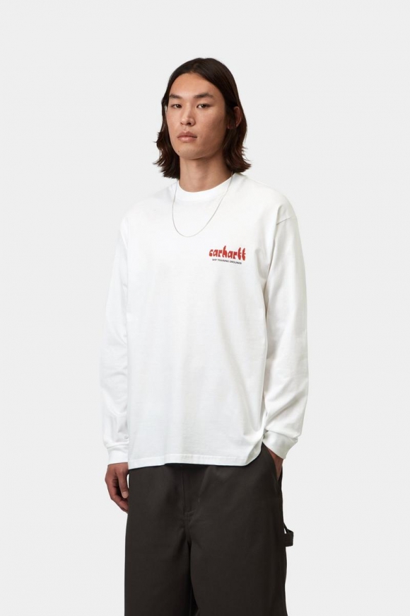 Carhartt L/S Framework T-Shirt - Weiß Carhartt L/S Framework T-Shirt - Weiß