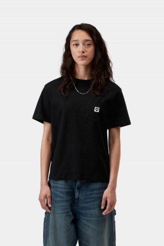 Carhartt S/S Pocket Small Heart T-Shirt - Schwarz / Schwarz Carhartt S/S Pocket Small Heart T-Shirt - Schwarz / Schwarz