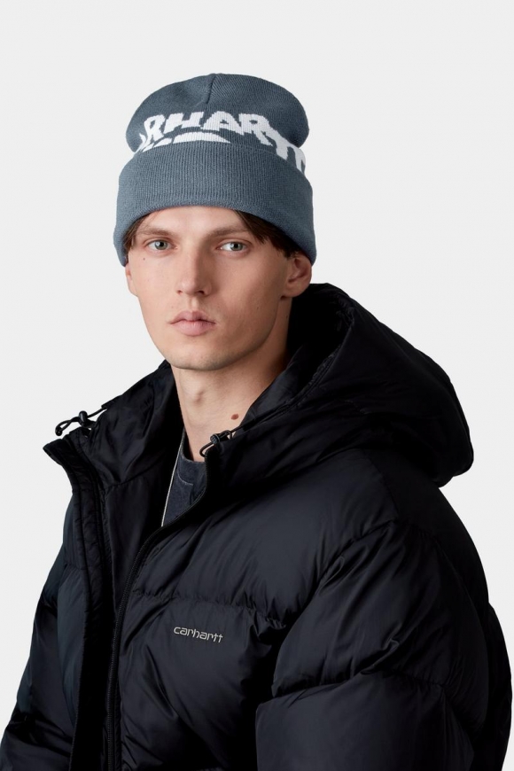 Carhartt Cut Out Beanie - Eisschild / Weiß Carhartt Cut Out Beanie - Eisschild / Weiß
