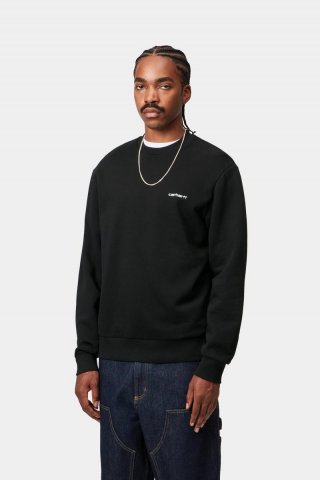 Carhartt Script Embroidery Sweatshirt - Schwarz / Weiß Carhartt Script Embroidery Sweatshirt - Schwarz / Weiß