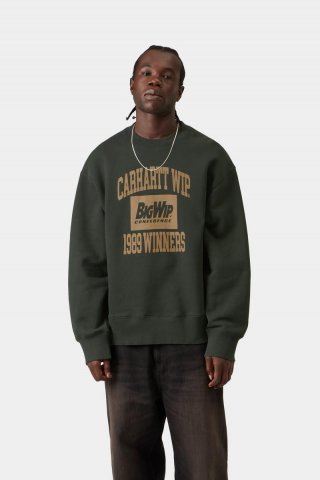 Carhartt 1989 Winners Sweatshirt - Raven, schwere Steinwäsche Carhartt 1989 Winners Sweatshirt - Raven, schwere Steinwäsche