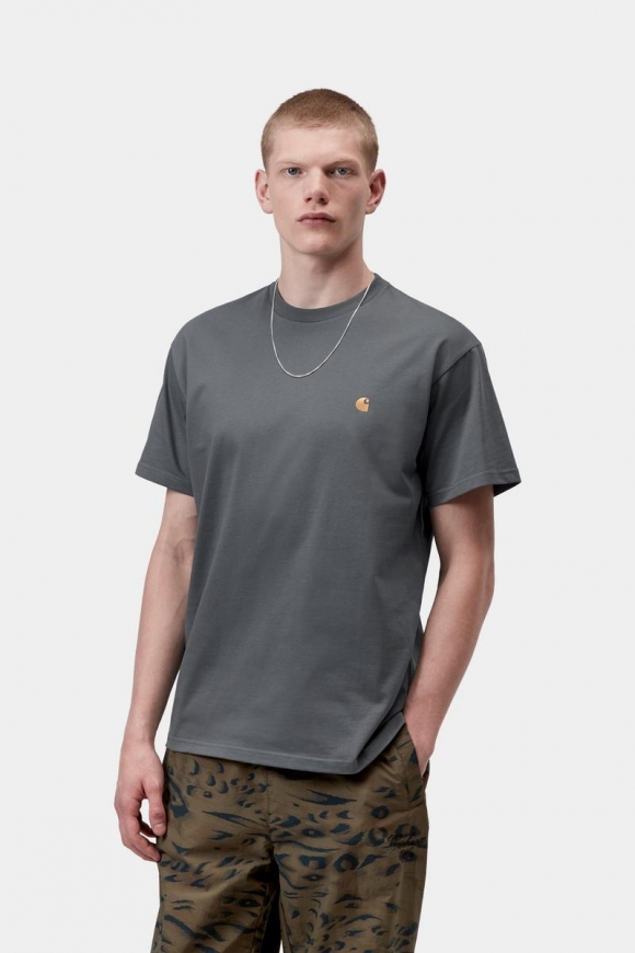 Carhartt S/S Chase T-Shirt - Styx / Gold Carhartt S/S Chase T-Shirt - Styx / Gold